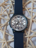 Emporio Armani Renato Chronograph Silver Dial Blue Silicone Strap Watch For Men - AR11026 Buy Now By Emporio Armani