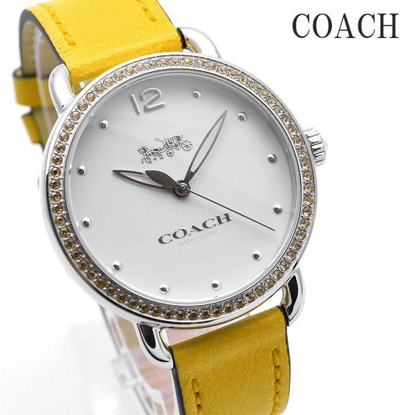 Coach Delancey White Dial Yellow Leather Strap Watch for Women - 14502882 Buy Now By Coach