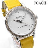Coach Delancey White Dial Yellow Leather Strap Watch for Women - 14502882 Buy Now By Coach