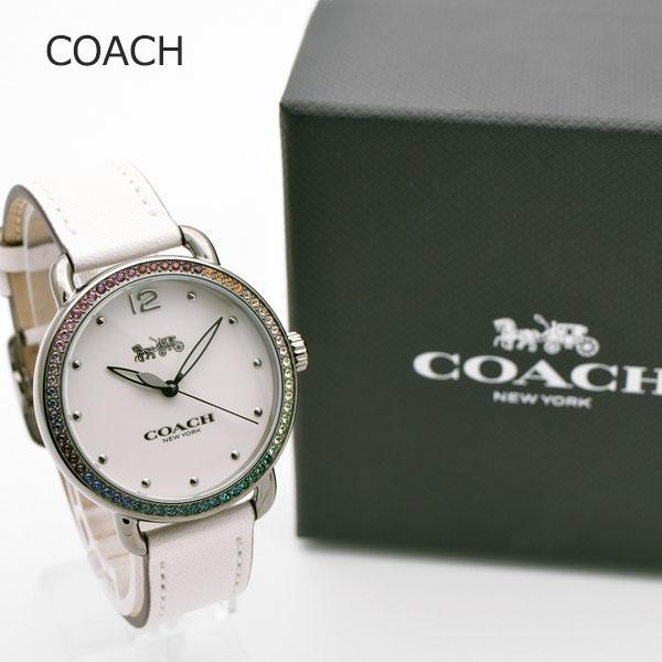 Coach Delancey Crystals White Dial White Leather Strap Watch For Women - 14502888 Buy Now By Coach