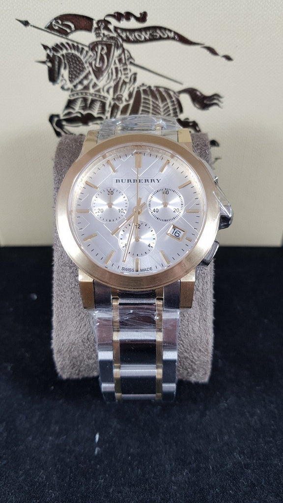 Burberry The City White Dial Two Tone Steel Strap Watch for Men - BU9751 Buy Now By Burberry