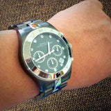 Marc Jacobs Blade Chronograph Black Dial Two Tone Steel Strap Watch for Women - MBM3179 Buy Now By Marc Jacobs