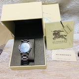 Burberry The City Silver Dial Beige Leather Strap Unisex Watch - BU9010 Buy Now By Burberry