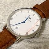 Daniel Wellington Dapper Durham Analog White Dial Brown Leather Strap Watch For Women - DW00100114 Buy Now By Daniel Wellington