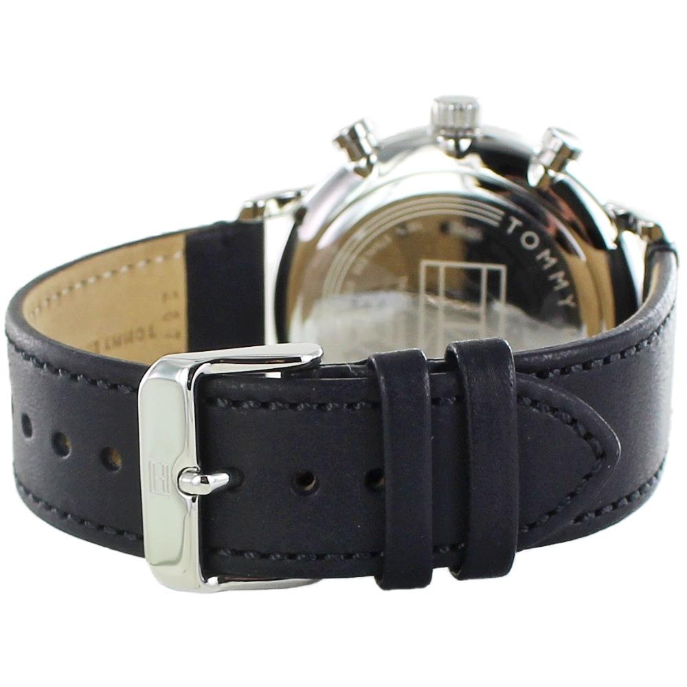 Tommy Hilfiger Legend Chronograph Black Dial Black Leather Strap Watch For Men - 1710565 Buy Now By Tommy Hilfiger