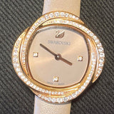 Swarovski Crystal Flower Grey Dial Grey Leather Strap Watch for for Women - 5552424 Buy Now By Swarovski