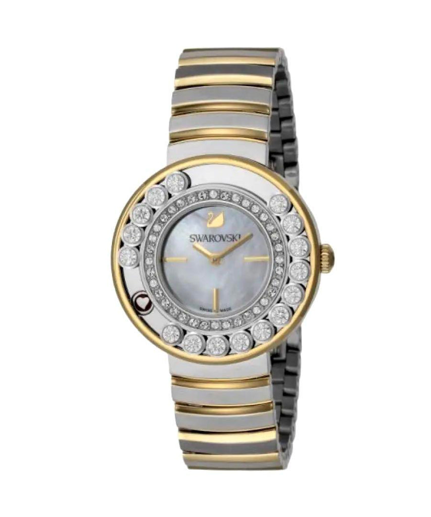 Swarovski Lovely Crystals Mother of Pearl Dial Two Tone Steel Strap Watch for Women - 1187022 Buy Now By Swarovski