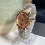 Burberry The City Pink Dial Brown Leather Strap Watch for Women - BU9236 Buy Now By Burberry