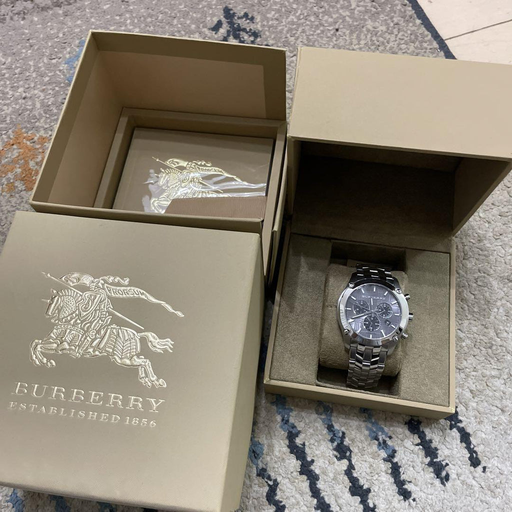 Burberry Sport Endurance Chronograph Grey Dial Grey Rubber Strap Watch for Men - BU7713 Buy Now By Burberry