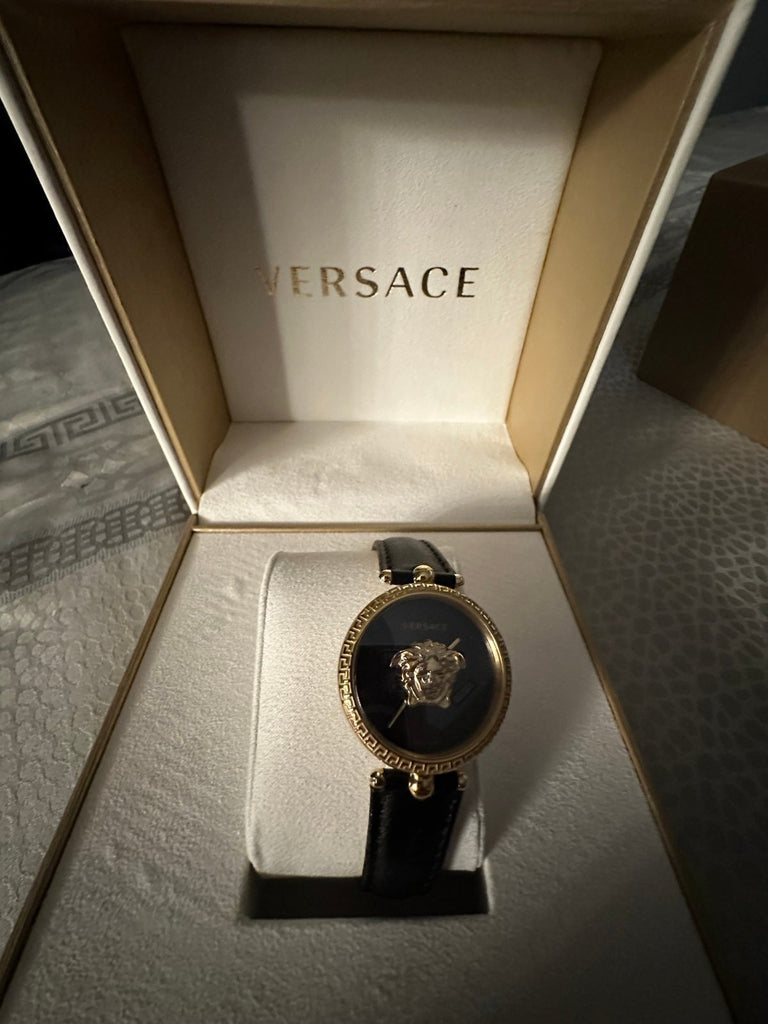 Versace Palazzo Empire Black Dial Black Leather Strap Watch for Women - VCO020017 Buy Now By Versace