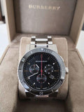 Burberry The City Black Dial Silver Steel Strap Watch for Men - BU9380 Buy Now By Burberry