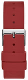 Guess G-Twist Silver Dial Red Rubber Strap Watch for Women - W0911L9 Buy Now By Guess