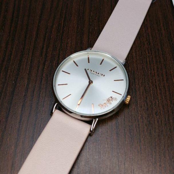 Coach Perry White Dial Pink Leather Strap Watch for Women - 14503118 Buy Now By Coach