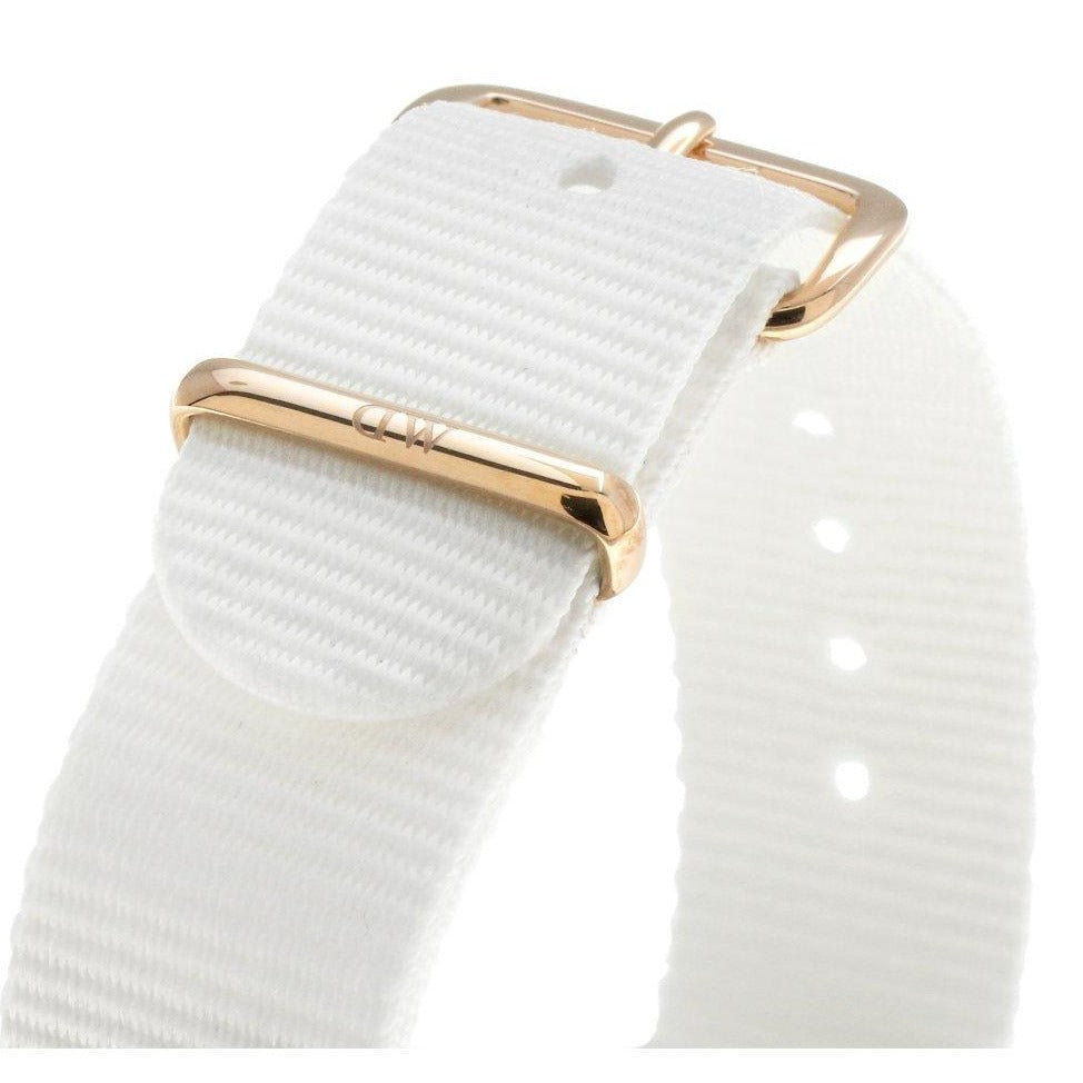 Daniel Wellington Classic Dover White Dial White Nylon Strap Watch For Women - DW00100309 Buy Now By Daniel Wellington