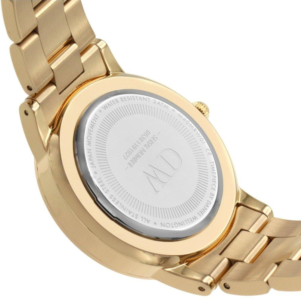 Daniel Wellington Iconic Link White Dial Gold Steel Strap Watch For Men - DW00100343 Buy Now By Daniel Wellington