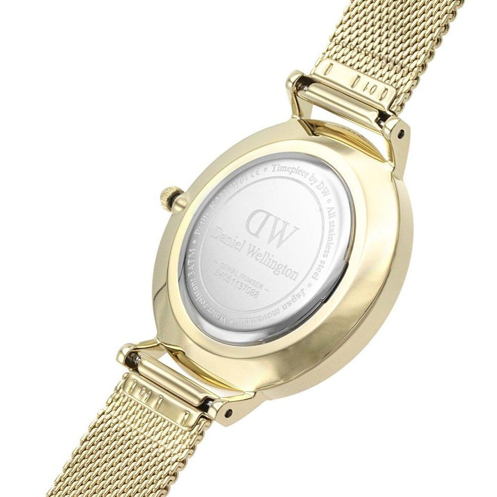 Daniel Wellington Classic Petite White Dial Gold Mesh Bracelet Watch For Women - DW00100348 Buy Now By Daniel Wellington