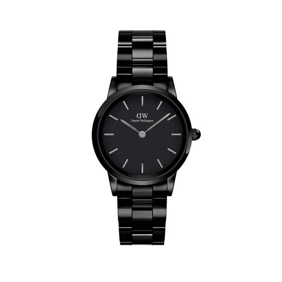 Daniel Wellington Iconic Link Ceramic Black Dial Black Steel Strap Watch For Women - DW00100415 Buy Now By Daniel Wellington