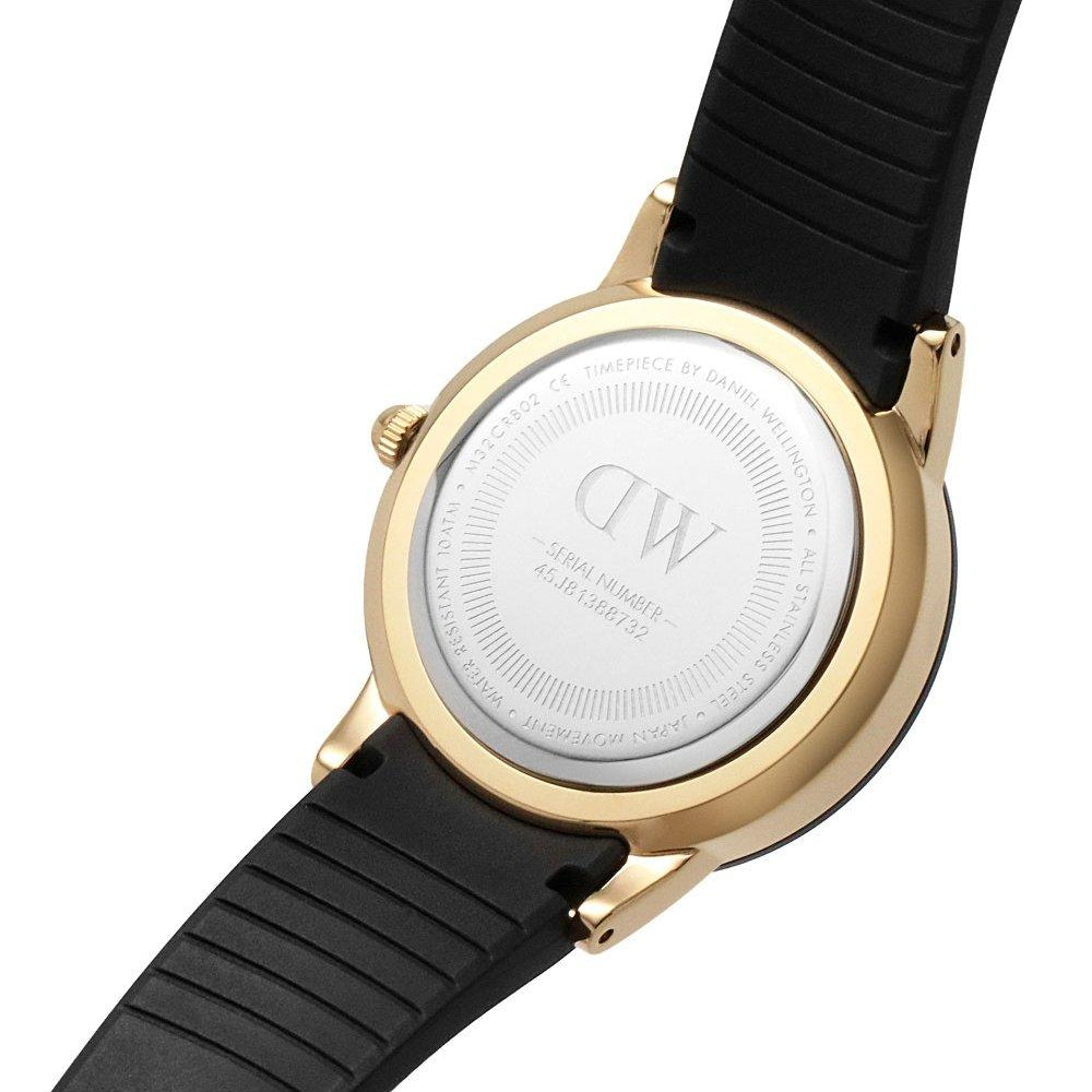 Daniel Wellington Iconic Motion Black Dial Black Rubber Strap Watch For Men - DW00100425 Buy Now By Daniel Wellington