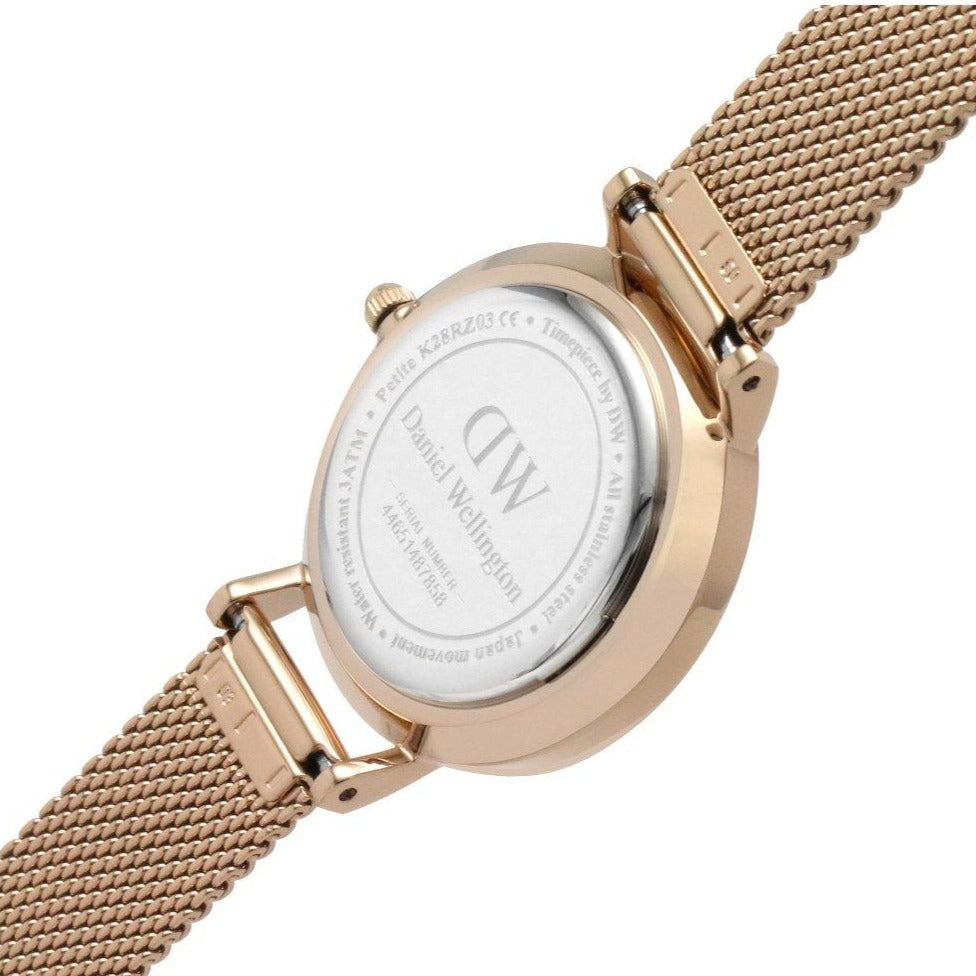 Daniel Wellington Petite Rose Gold Dial Rose Gold Mesh Bracelet Watch For Women - DW00100470 Buy Now By Daniel Wellington