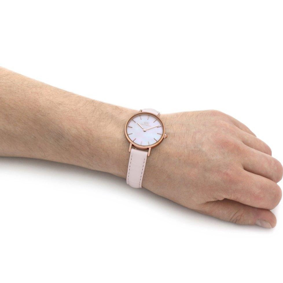Daniel Wellington Petite Rouge Pink Dial Pink Leather Strap Watch For Women - DW00100511 Buy Now By Daniel Wellington