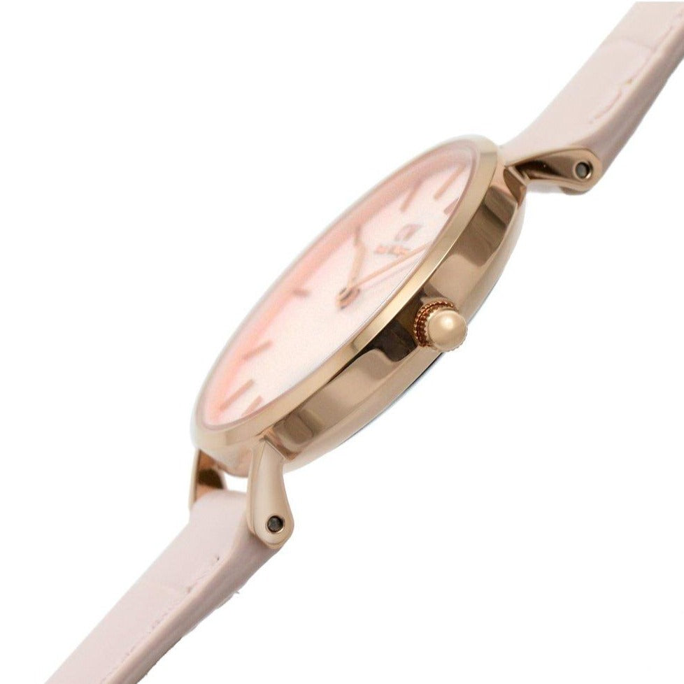 Daniel Wellington Petite Rouge Pink Dial Pink Leather Strap Watch For Women - DW00100511 Buy Now By Daniel Wellington