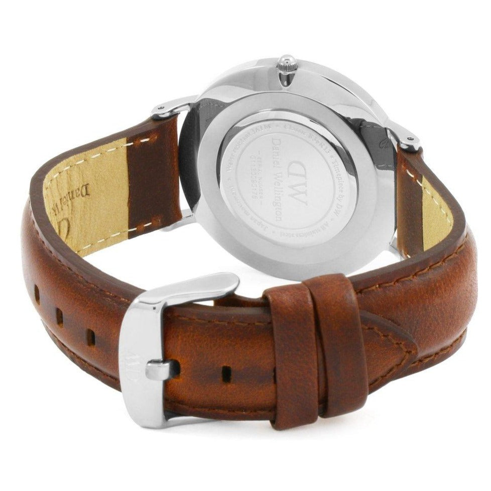 Daniel Wellington Classic St Mawes White Dial Brown Leather Strap Watch For Men - DW00100021 Buy Now By Daniel Wellington