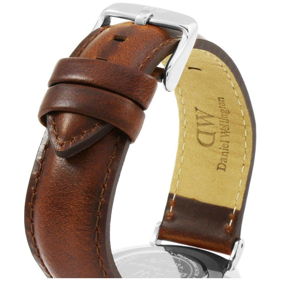 Daniel Wellington Classic St Mawes White Dial Brown Leather Strap Watch For Men - DW00100021 Buy Now By Daniel Wellington