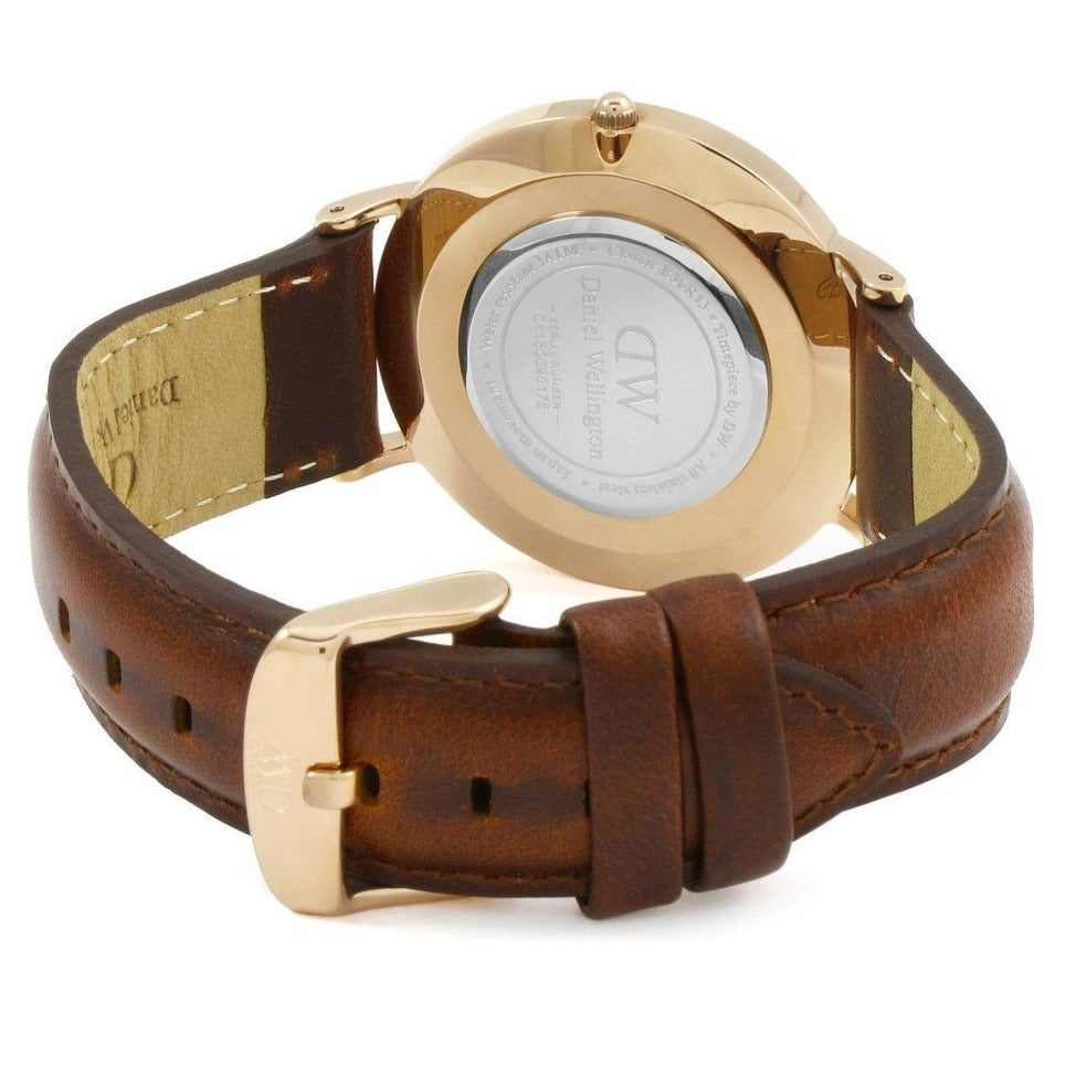 Daniel Wellington Classic St Mawes Black Dial Brown Leather Strap Watch For Men - DW00100124 Buy Now By Daniel Wellington