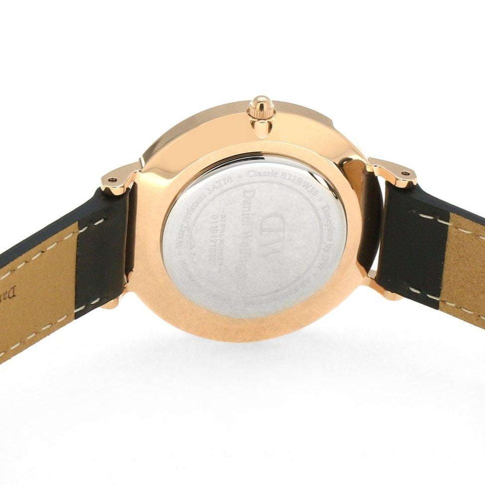 Daniel Wellington Petite Sheffield White Dial Black Leather Strap Watch For Women - DW00100174 Buy Now By Daniel Wellington