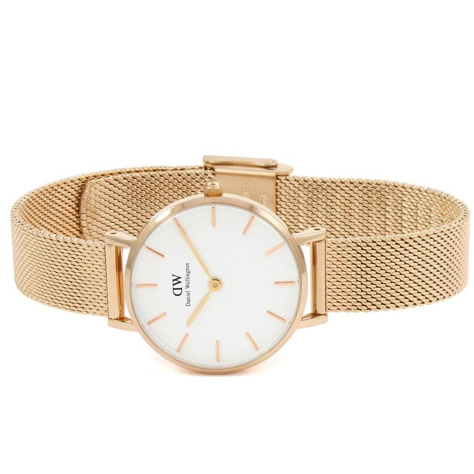Daniel Wellington Classic Petite White Dial Rose Gold Mesh Bracelet Watch For Women - DW00100219 Buy Now By Daniel Wellington