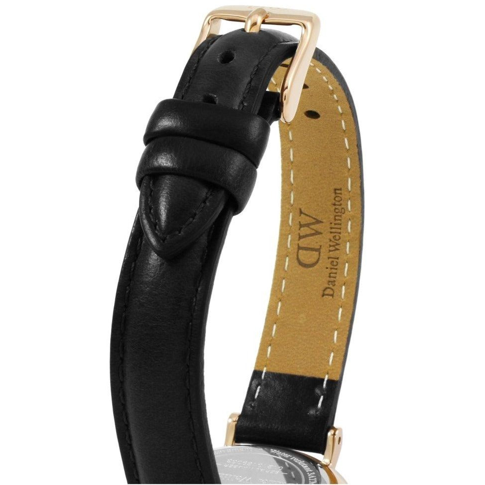 Daniel Wellington Classic Petite Sheffield White Dial Black Leather Strap Watch For Women - DW00100230 Buy Now By Daniel Wellington