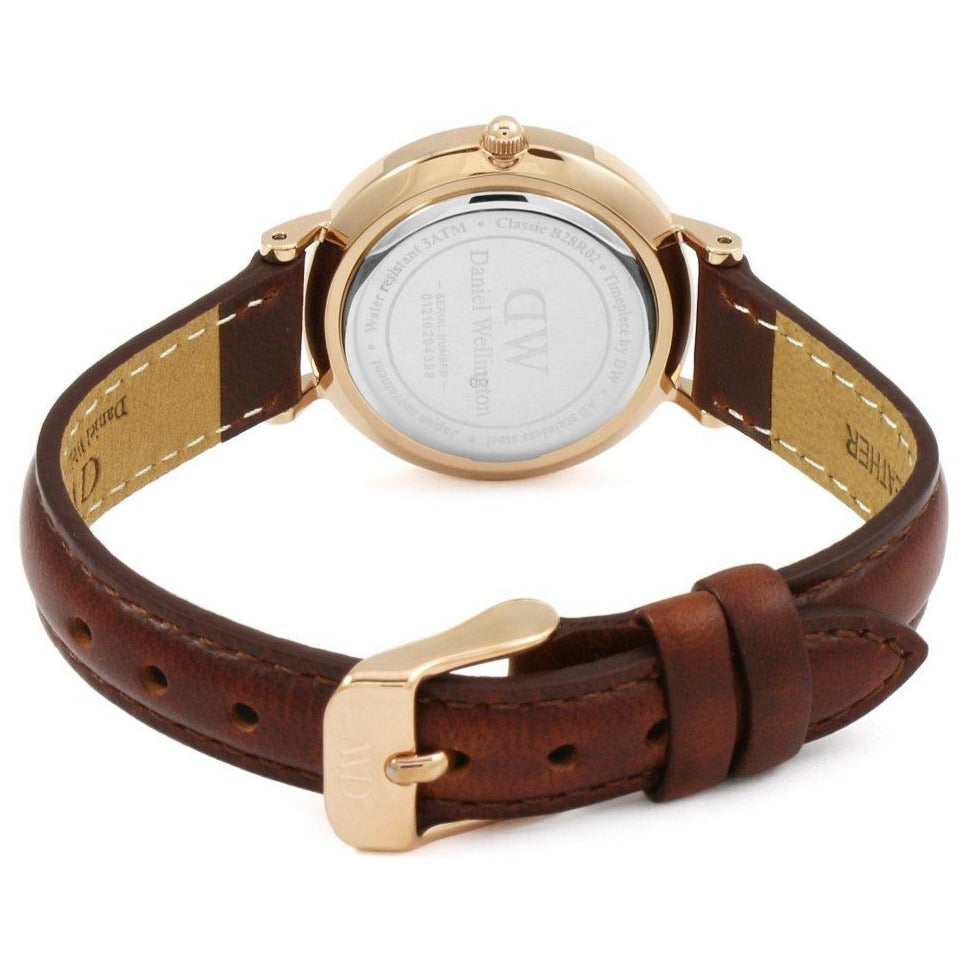 Daniel Wellington Classic Petite St Mawes White Dial Brown Leather Strap Watch For Women - DW00100231 Buy Now By Daniel Wellington