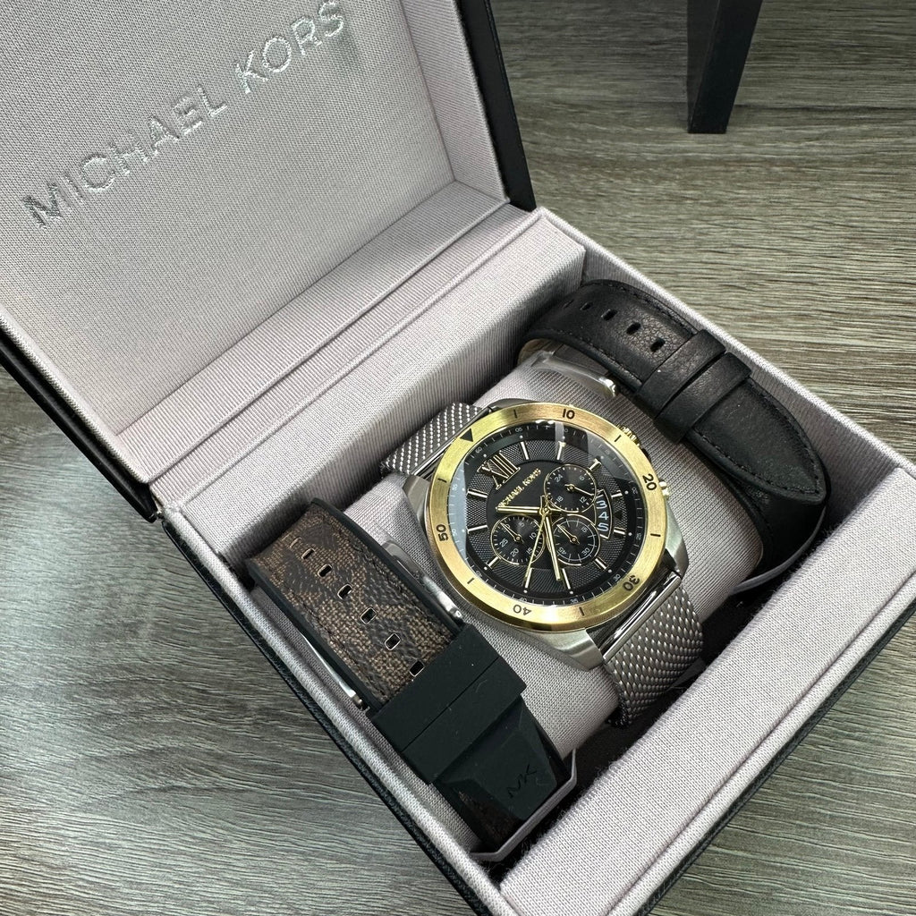 Michael Kors Brecken Quartz Black Dial Silver Mesh Strap Watch For Men - MK8961 Buy Now By Michael Kors