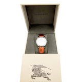 Burberry The City Silver Dial Orange Leather Strap Watch for Women - BU9121 Buy Now By Burberry