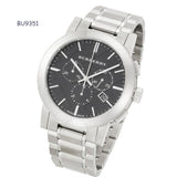 Burberry The City Black Dial Silver Steel Strap Watch for Men - BU9351 Buy Now By Burberry