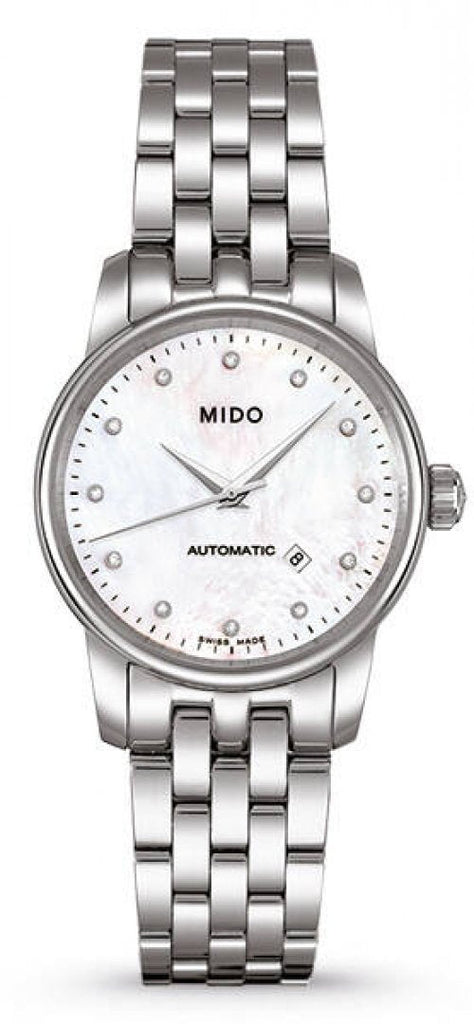 Mido Baroncelli Automatic Mother Of Pearl Dial Silver Steel Strap Watch For Women - M7600.4.69.1 Buy Now By Mido