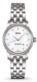 Mido Baroncelli Automatic Mother Of Pearl Dial Silver Steel Strap Watch For Women - M7600.4.69.1 Buy Now By Mido