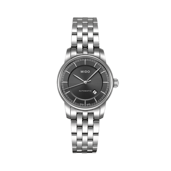 Mido Baroncelli III Automatic Grey Dial Silver Steel Strap Watch For Women - M7600.4.13.1 Buy Now By Mido
