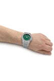 Bulova Phantom Classic Baguette Green Dial Silver Steel Strap Watch for Men - 96A253 Buy Now By Bulova