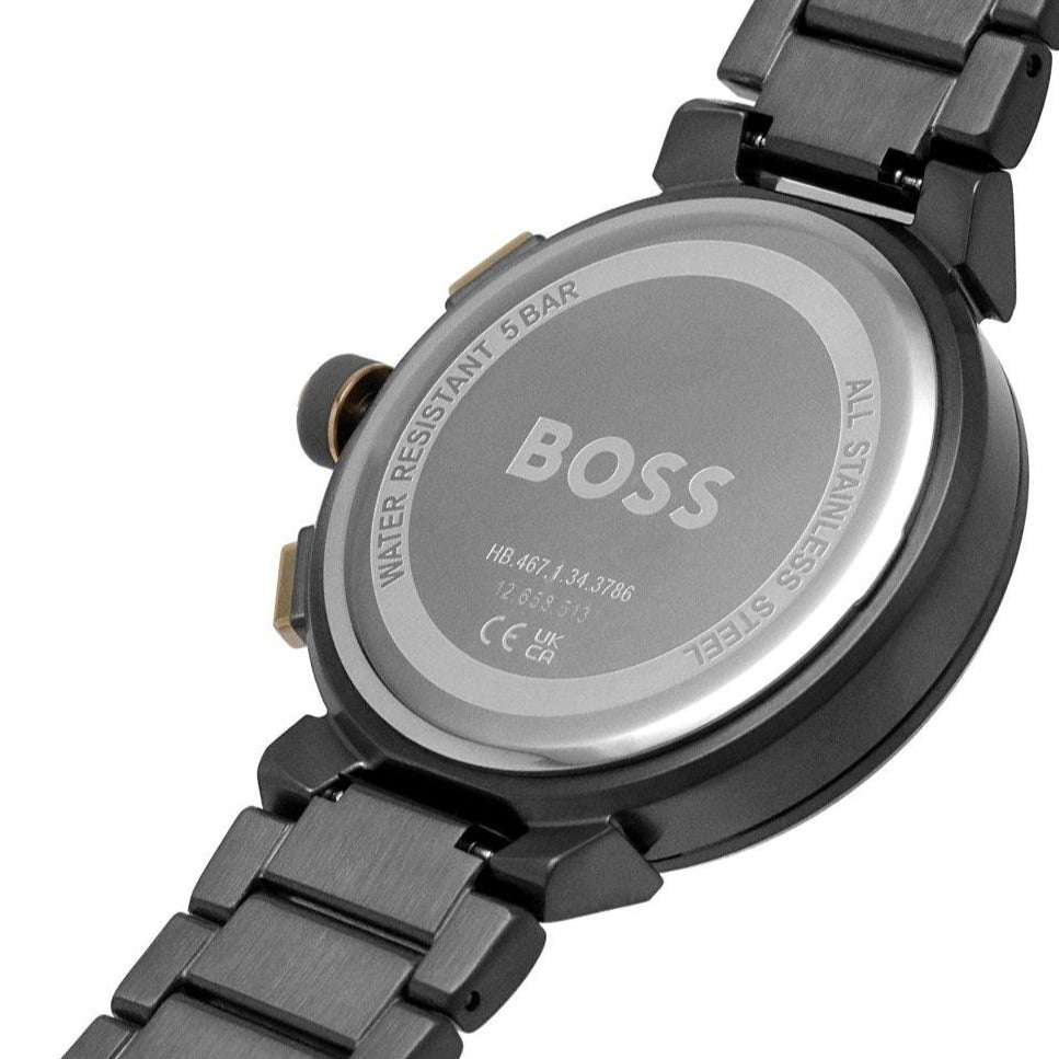 Hugo Boss One Chronograph Red Dial Grey Steel Strap Watch For Men - 1514000 Buy Now By Hugo Boss
