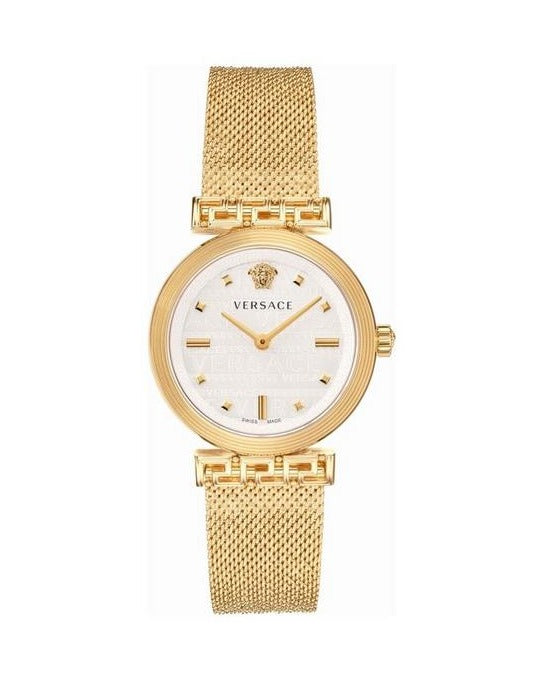 Versace Meander Greca White Dial Gold Mesh Bracelet Watch for Women - VELW00820 Buy Now By Versace