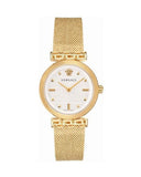 Versace Meander Greca White Dial Gold Mesh Bracelet Watch for Women - VELW00820 Buy Now By Versace