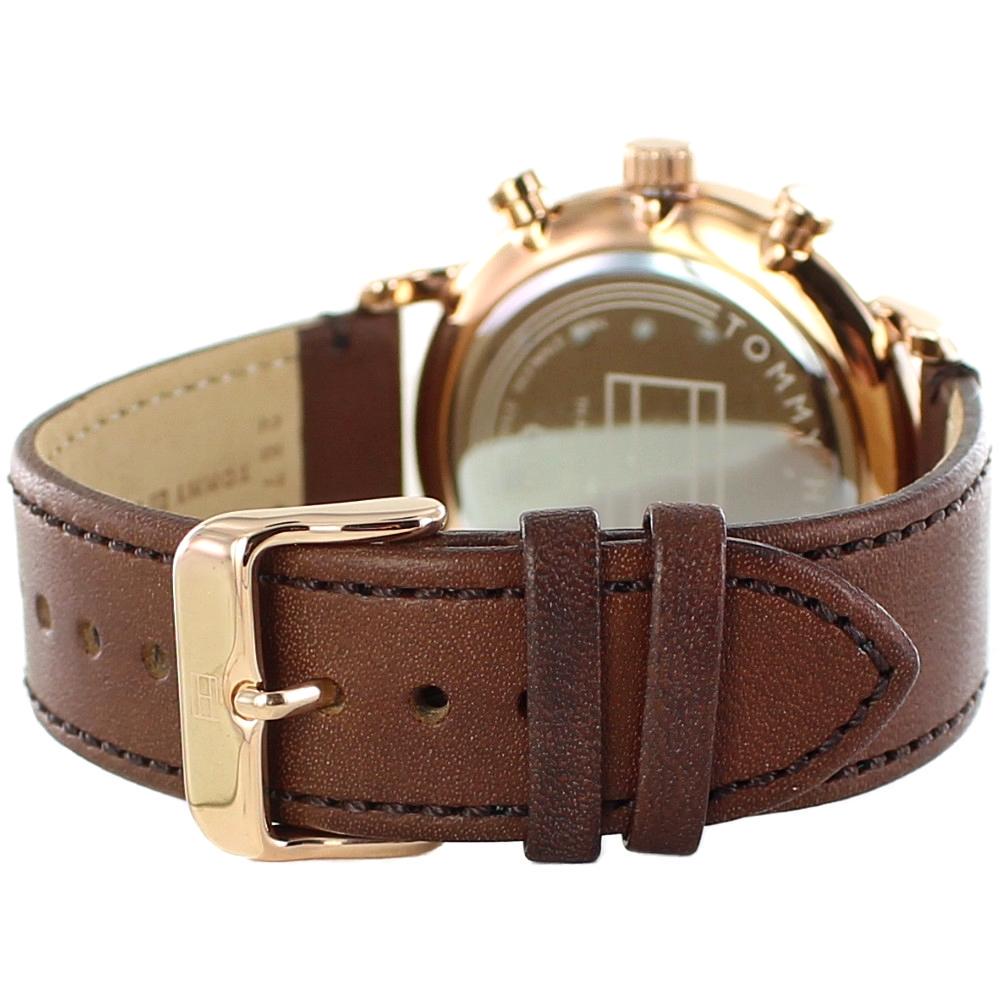 Tommy Hilfiger Legend Analog Black Dial Brown Leather Strap Watch For Men - 1710566 Buy Now By Tommy Hilfiger
