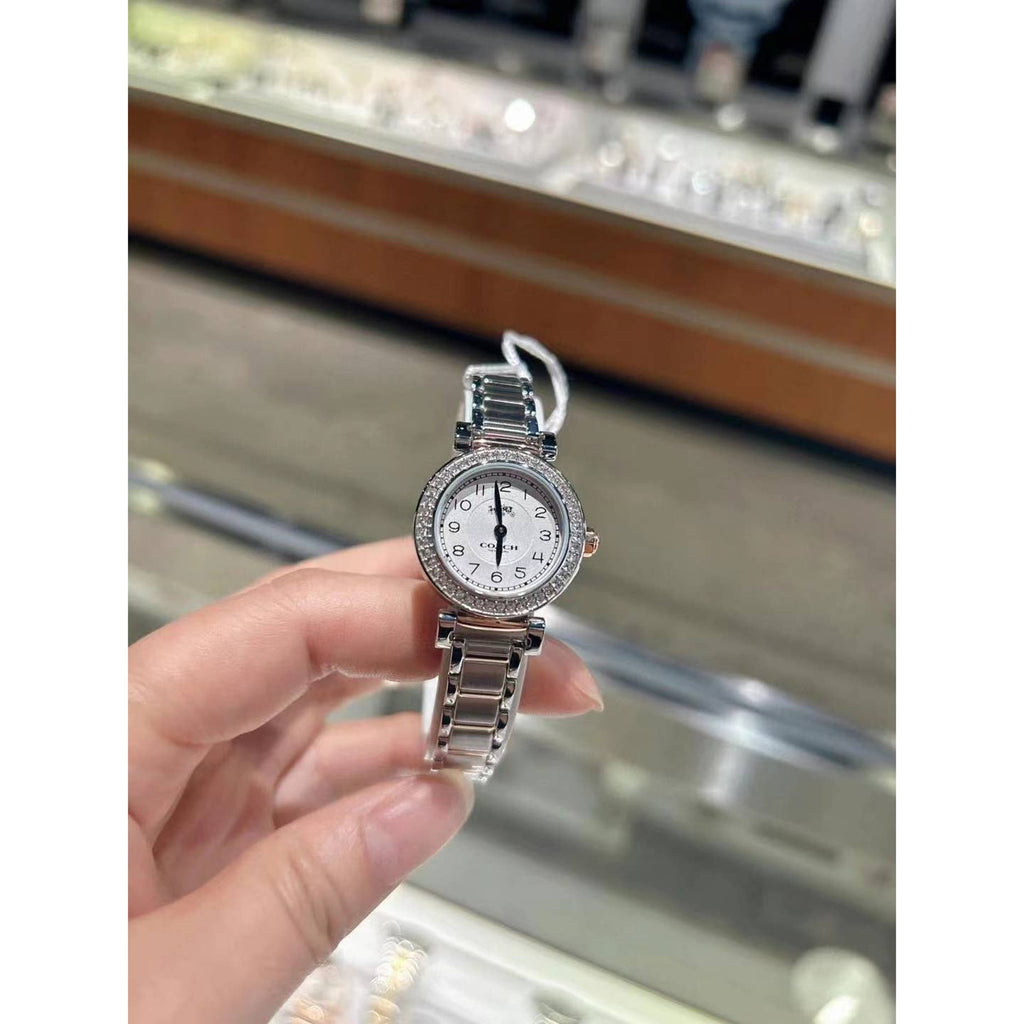 Coach Madison Crystals Silver Dial Two Tone Steel Strap Watch for Women - 14502404 Buy Now By Coach