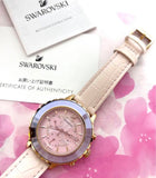 Swarovski Octea Lux Chrono Pink Dial Pink Leather Strap Watch for Women - 5452501 Buy Now By Swarovski