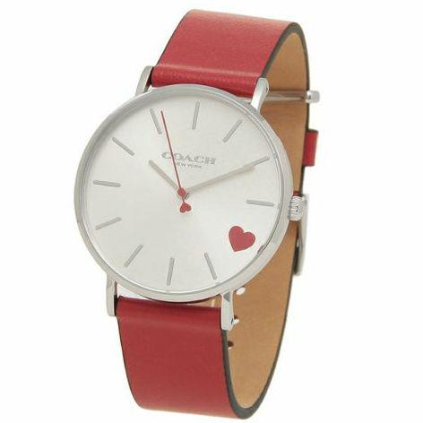 Coach Perry Silver Dial Red Leather Strap Watch for Women - 14503515 Buy Now By Coach