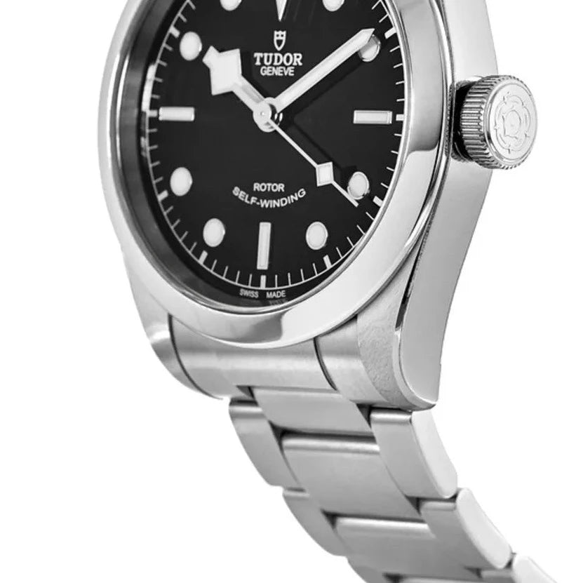 Tudor Black Bay Automatic Black Dial Silver Steel Strap Watch for Men - M79540-0001 Buy Now By Tudor
