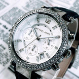 Michael Kors Parker White Dial Navy Blue Leather Strap Watch for Women - MK2293 Buy Now By Michael Kors