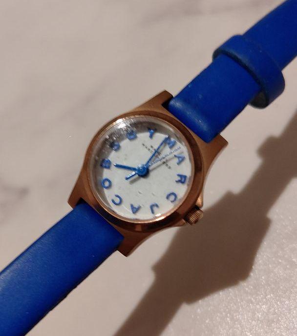Marc Jacobs Henry White Dial Blue Leather Strap Watch for Women - MBM1238 Buy Now By Marc Jacobs