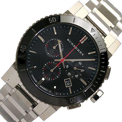 Burberry The City Black Dial Silver Steel Strap Watch for Men - BU9380 Buy Now By Burberry